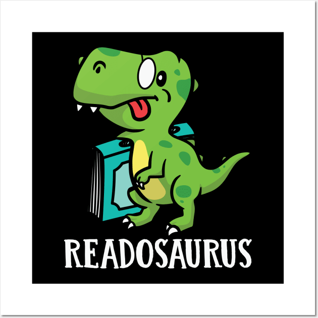 Readosaurus - book and dinosaurs lovers Wall Art by GothicDesigns